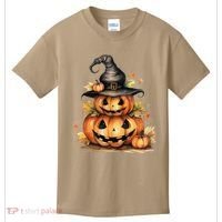 Halloween Pumpkin Witch Fall Autumn Illustration Kids T-Shirt thumb 0