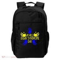Hand Print World Down Syndrome Day funny cancer Backpack thumb 0