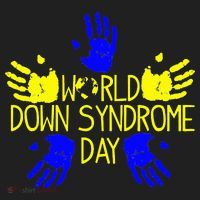 Hand Print World Down Syndrome Day funny cancer Beanie thumb 2