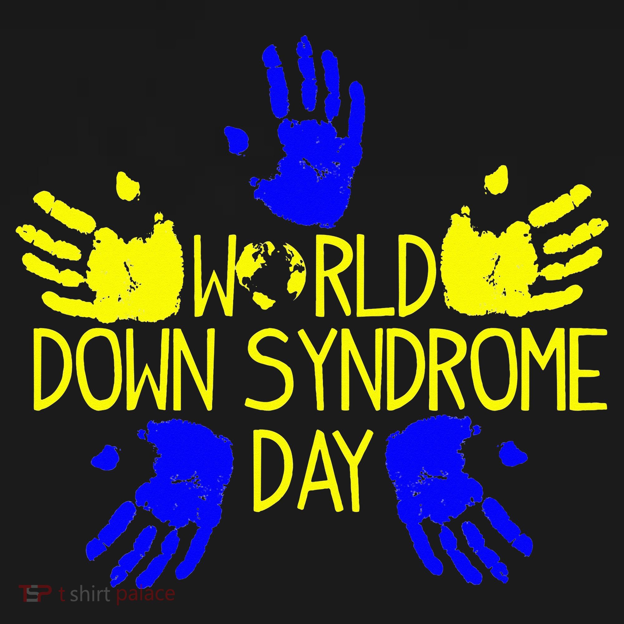 Hand Print World Down Syndrome Day funny cancer Women's Hoodie