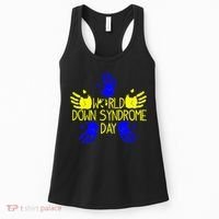 Hand Print World Down Syndrome Day funny cancer Women's Tank Top thumb 0