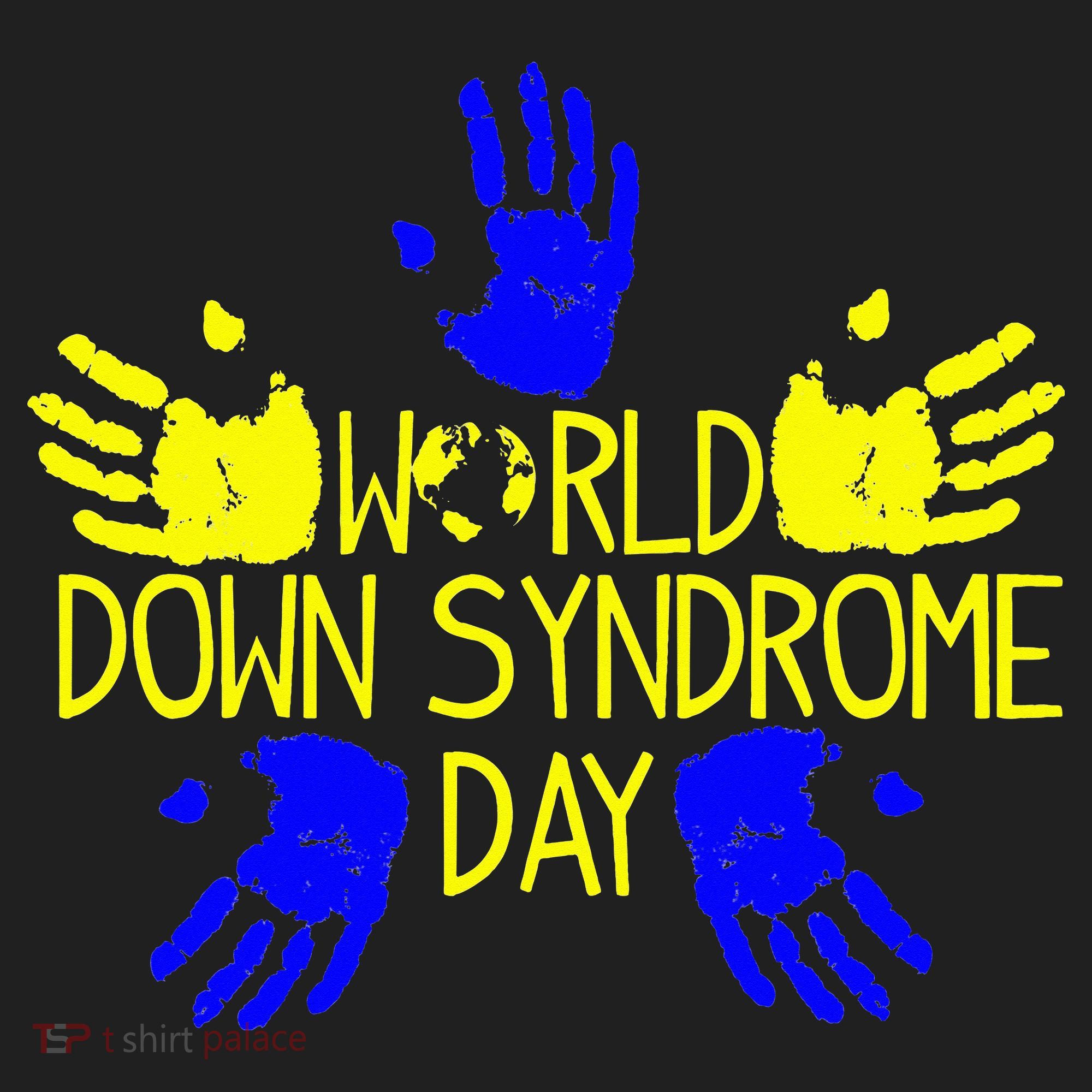 Hand Print World Down Syndrome Day funny cancer Hat