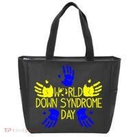 Hand Print World Down Syndrome Day funny cancer Tote Bag thumb 0