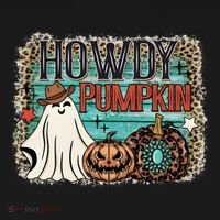 Howdy Pumpkin Western Halloween Spooky Season Coaster thumb 2