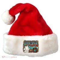 Howdy Pumpkin Western Halloween Spooky Season Santa Hat thumb 0
