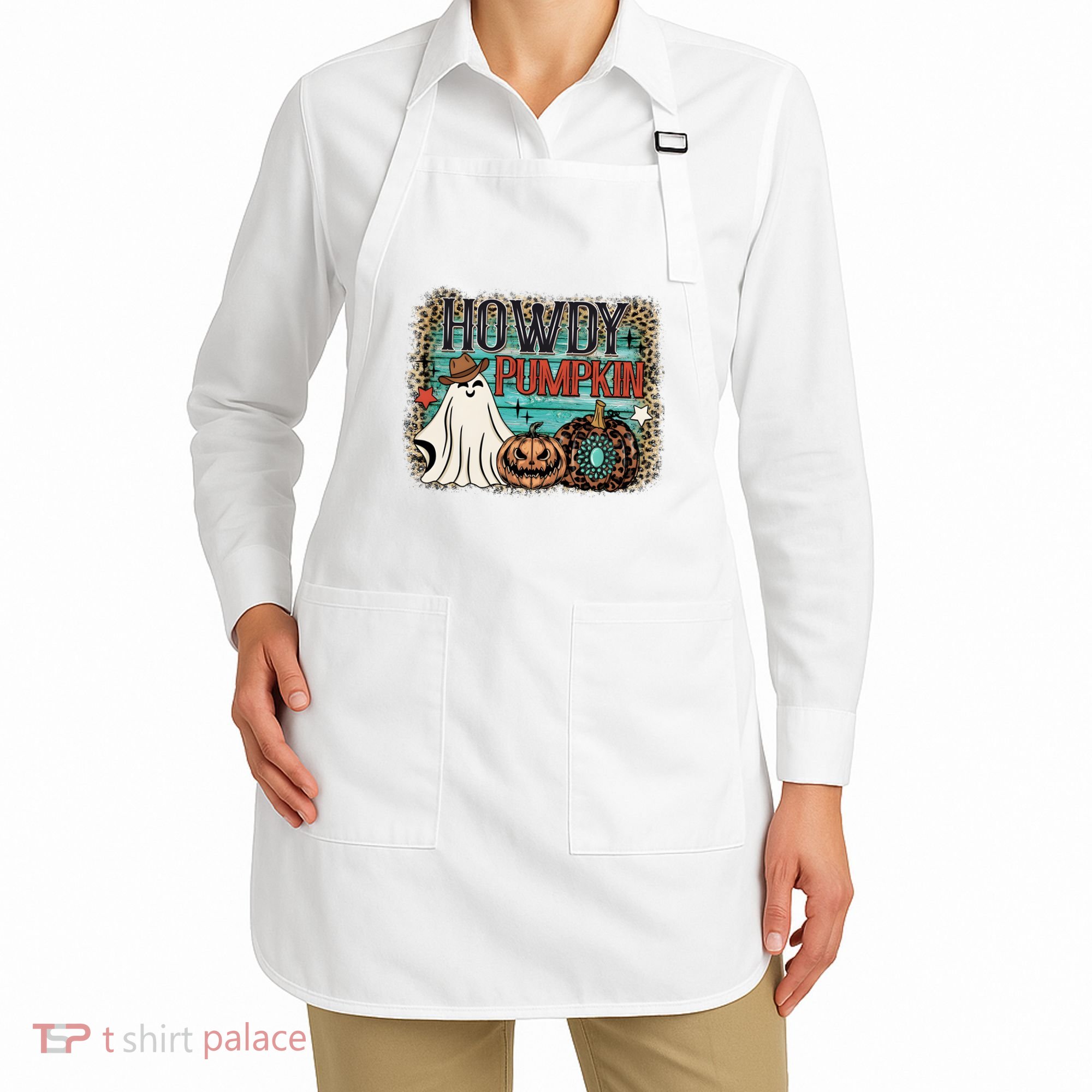 Howdy Pumpkin Western Halloween Spooky Season Apron