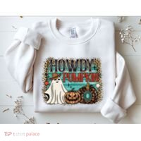 Howdy Pumpkin Western Halloween Spooky Season Sweatshirt thumb 2