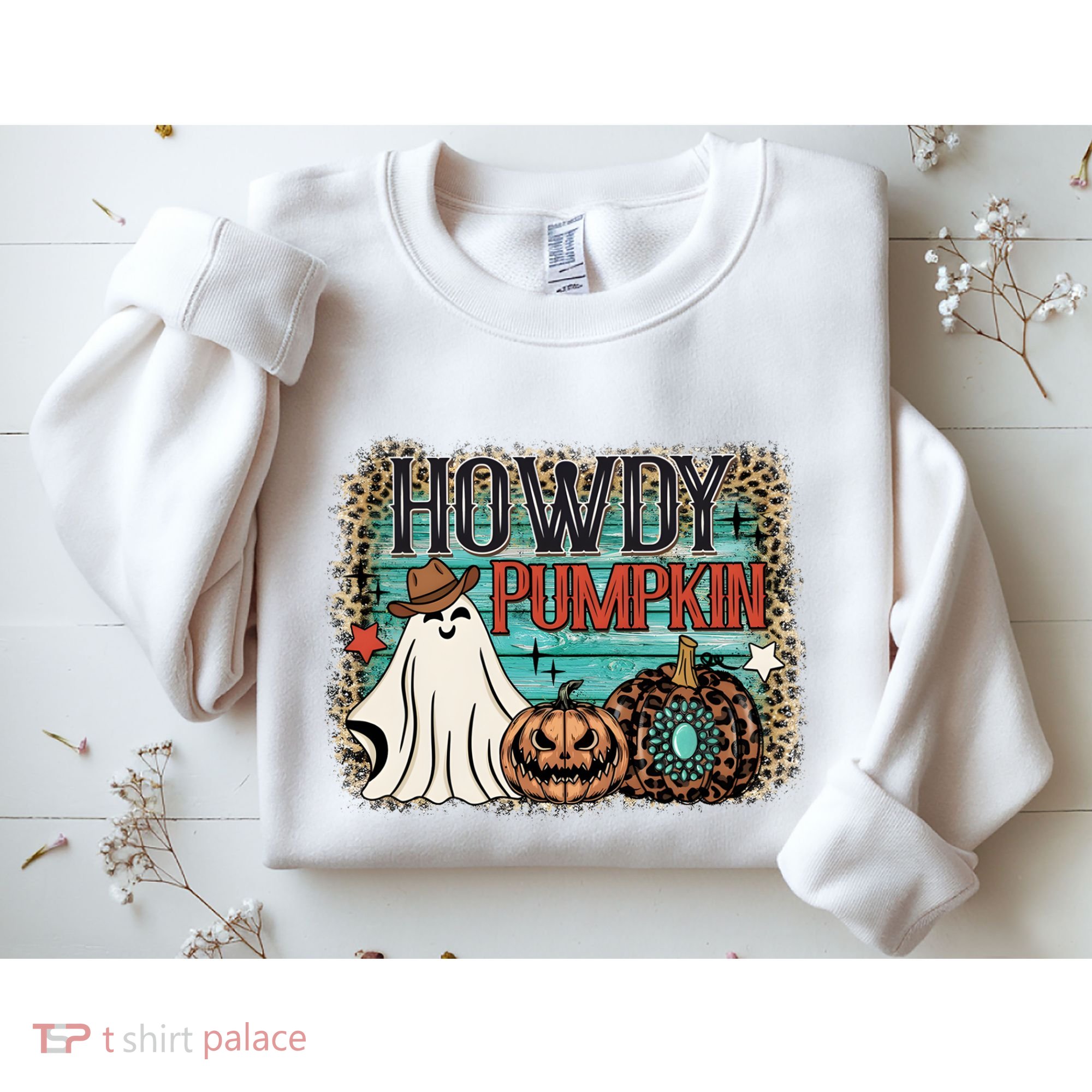 Howdy Pumpkin Western Halloween Spooky Season Sweatshirt