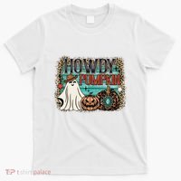Howdy Pumpkin Western Halloween Spooky Season T-Shirt thumb 0
