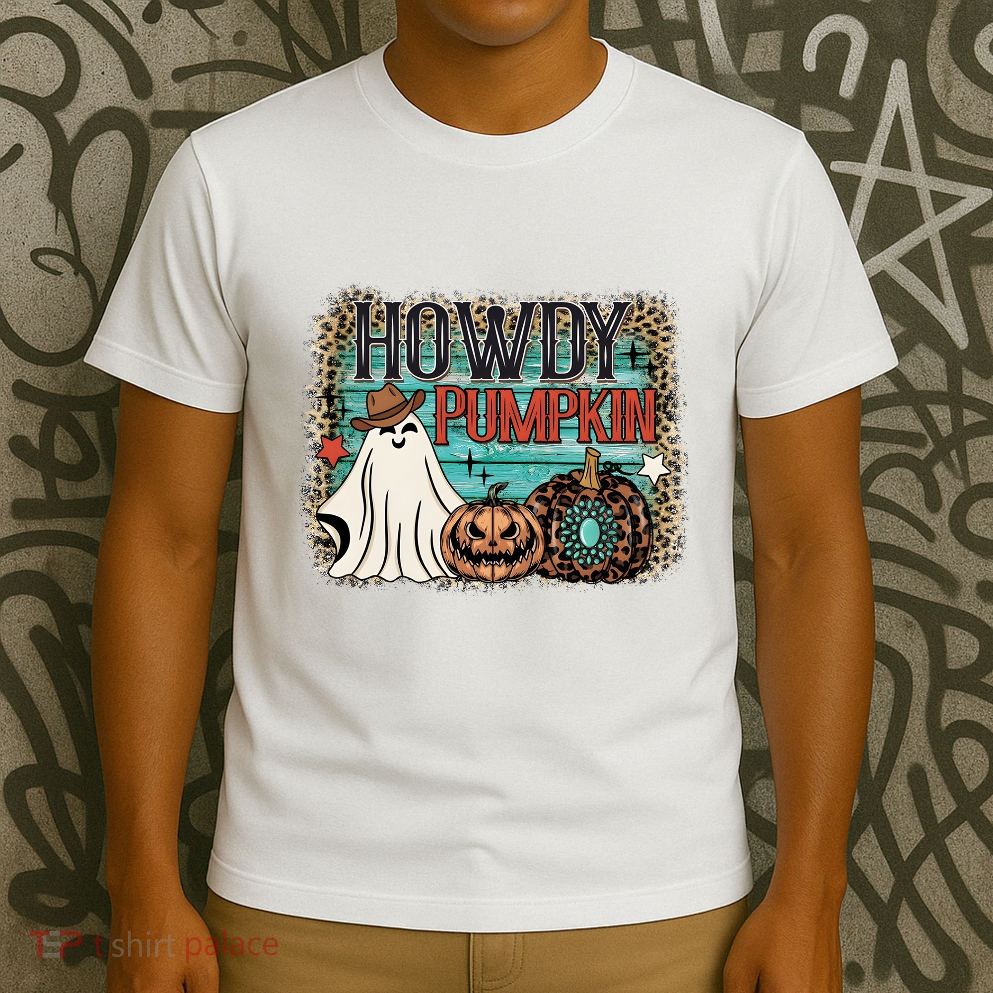 Howdy Pumpkin Western Halloween Spooky Season T-Shirt