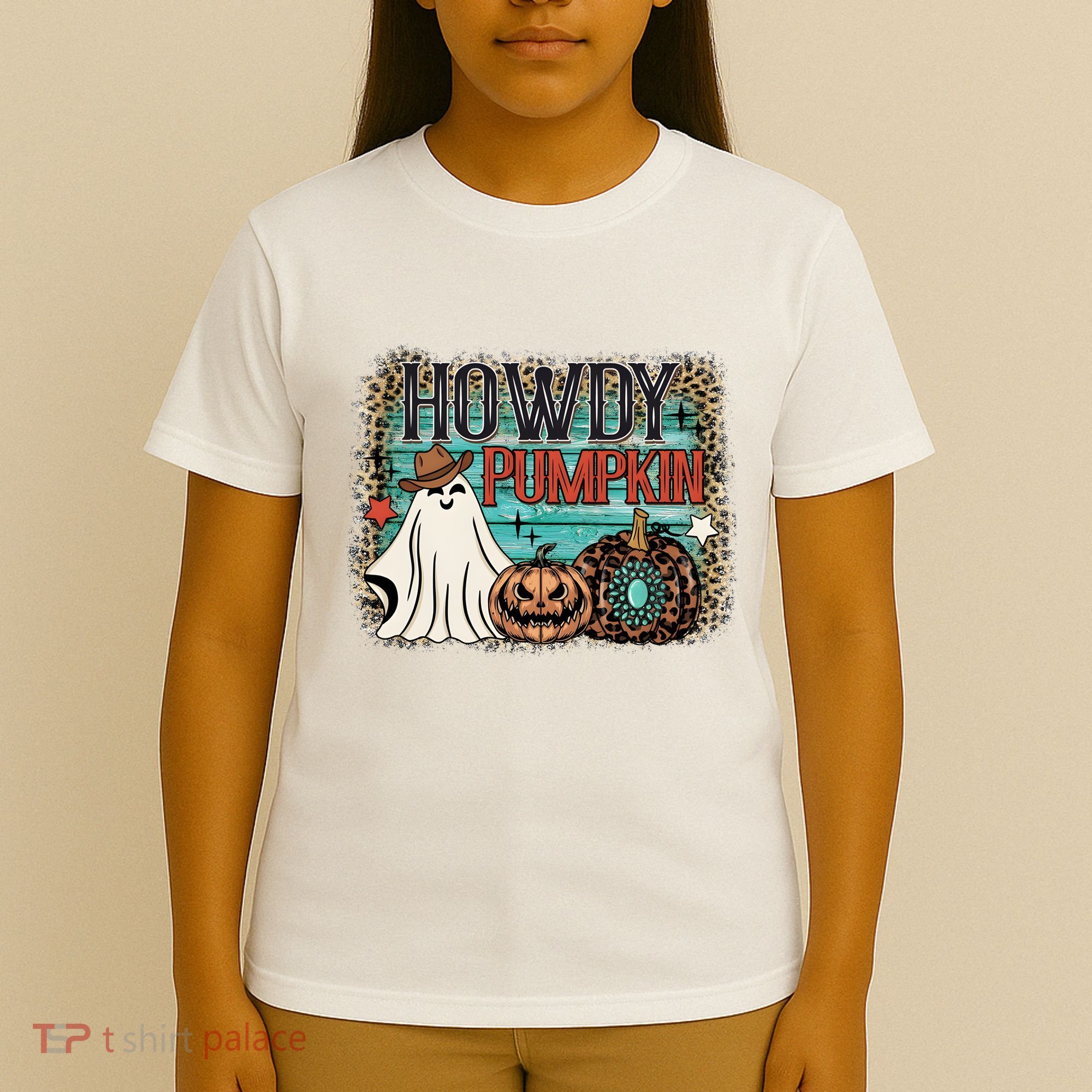 Howdy Pumpkin Western Halloween Spooky Season T-Shirt