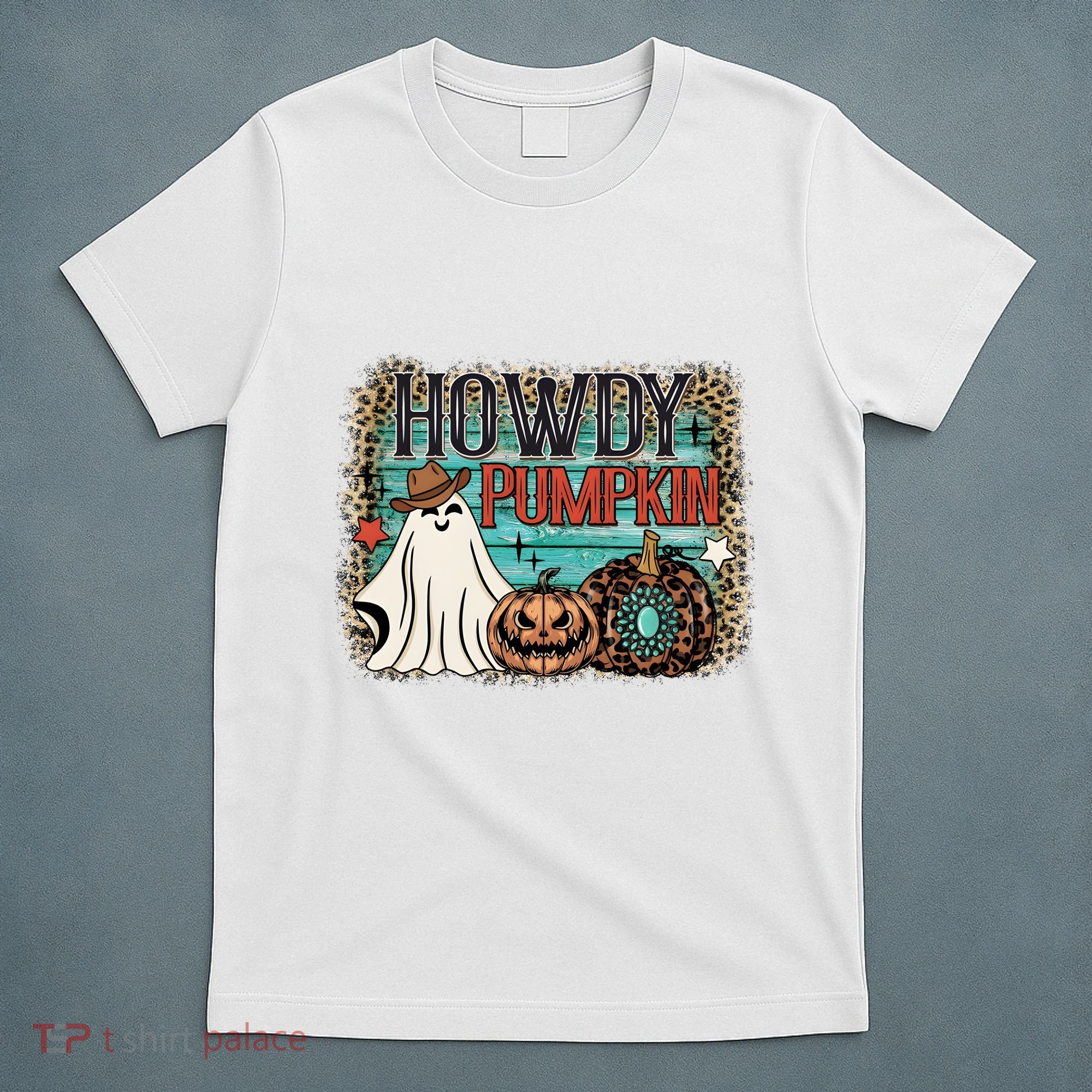Howdy Pumpkin Western Halloween Spooky Season T-Shirt