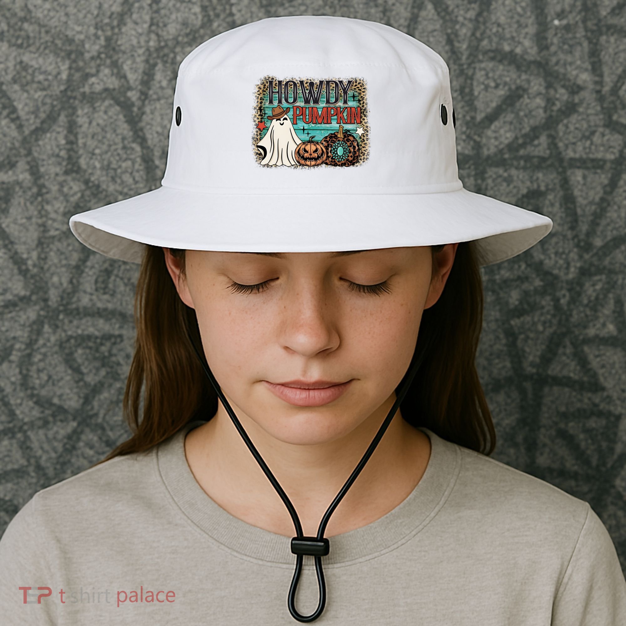 Howdy Pumpkin Western Halloween Spooky Season Bucket Hat