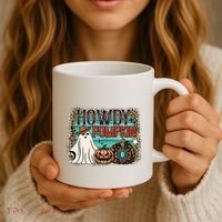 Howdy Pumpkin Western Halloween Spooky Season Coffee Mug thumb 3