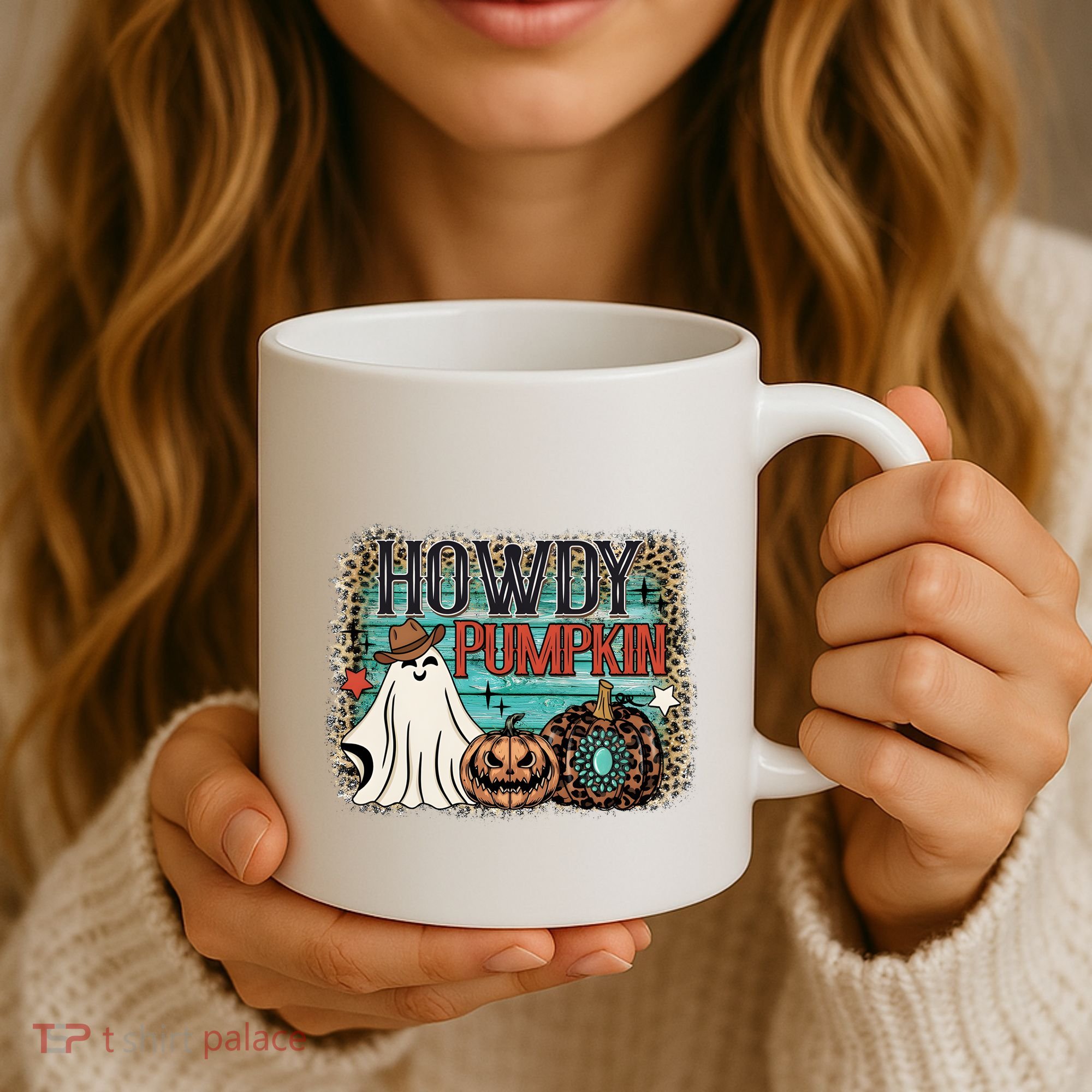 Howdy Pumpkin Western Halloween Spooky Season Coffee Mug