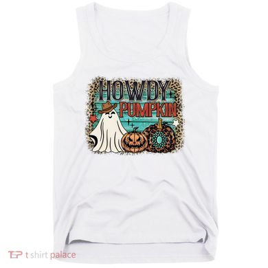 Howdy Pumpkin Western Halloween Spooky Season Tank Top
