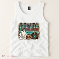 Howdy Pumpkin Western Halloween Spooky Season Tank Top thumb 2