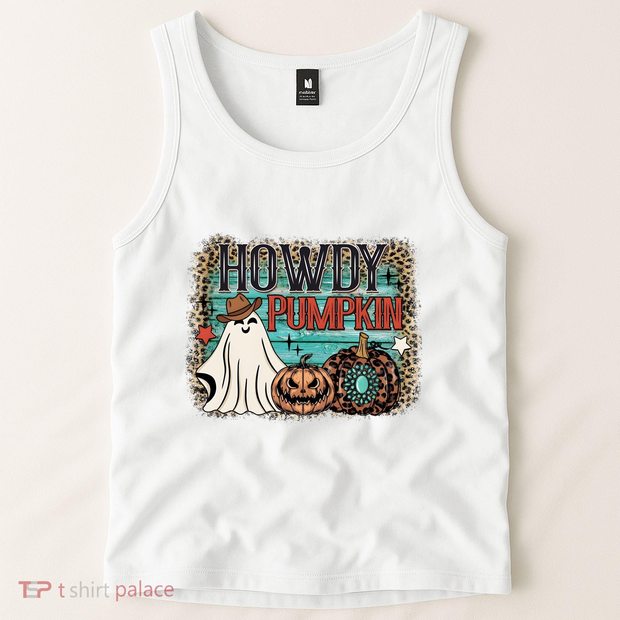 Howdy Pumpkin Western Halloween Spooky Season Tank Top