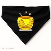 Honey Pot With Honey Bees USA-Made Doggie Bandana thumb 0