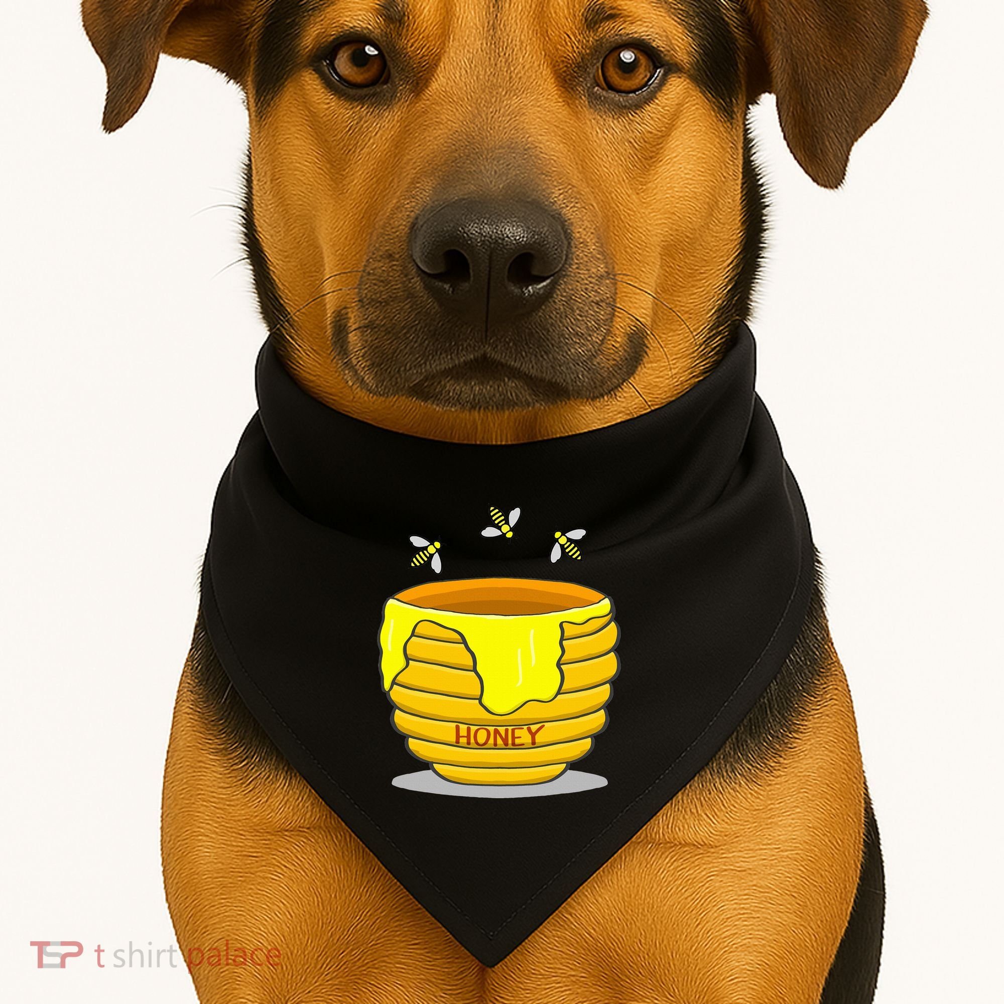 Honey Pot With Honey Bees USA-Made Doggie Bandana