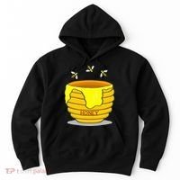 Honey Pot With Honey Bees Hoodie thumb 0