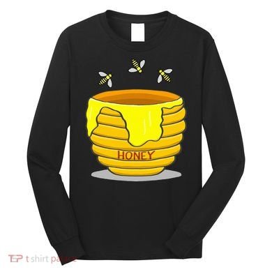 Honey Pot With Honey Bees Long Sleeve Shirt