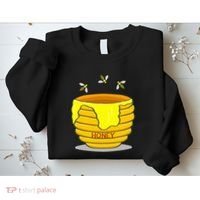 Honey Pot With Honey Bees Sweatshirt thumb 2