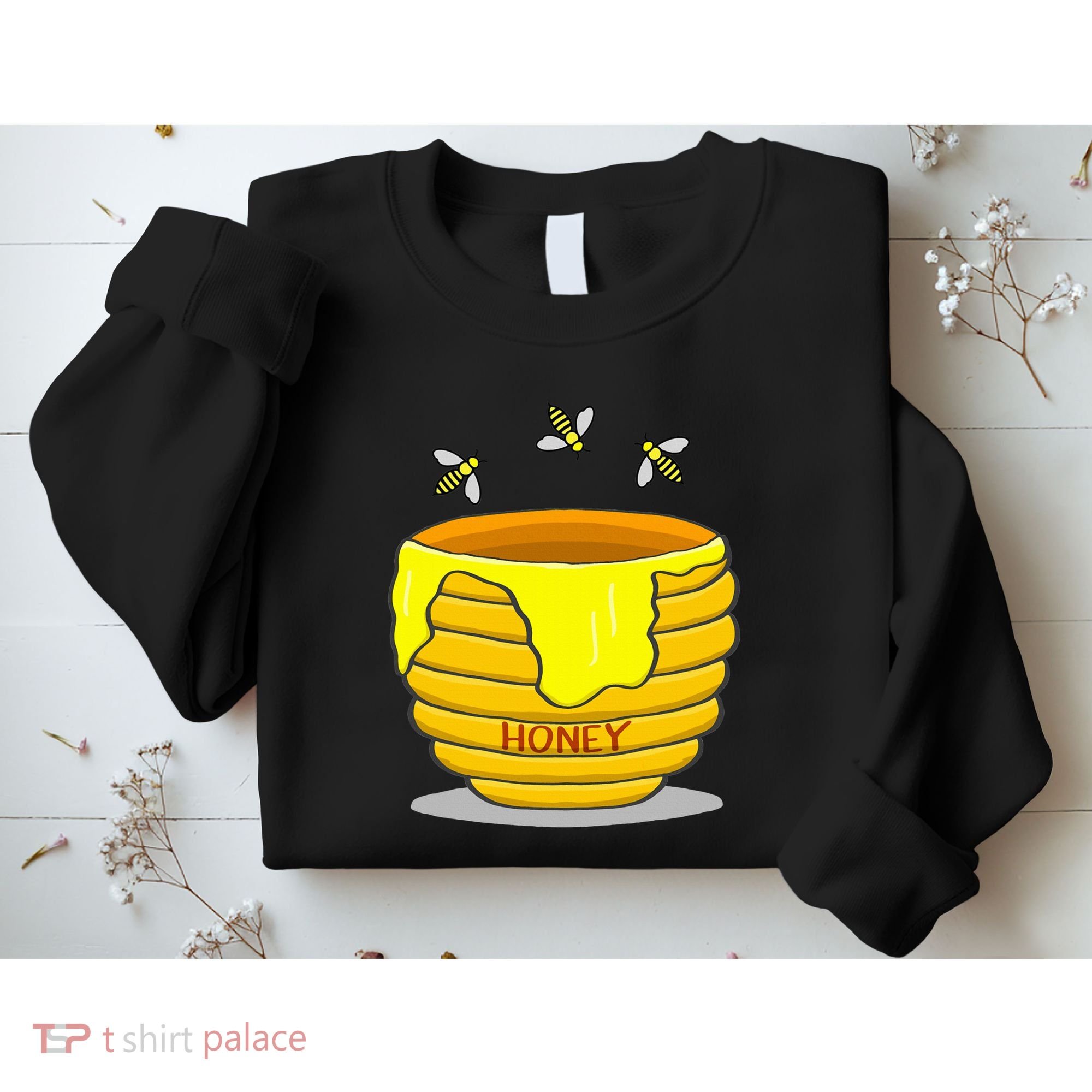 Honey Pot With Honey Bees Sweatshirt