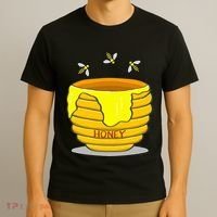 Honey Pot With Honey Bees T-Shirt thumb 3