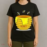 Honey Pot With Honey Bees T-Shirt thumb 4