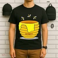 Honey Pot With Honey Bees T-Shirt thumb 6