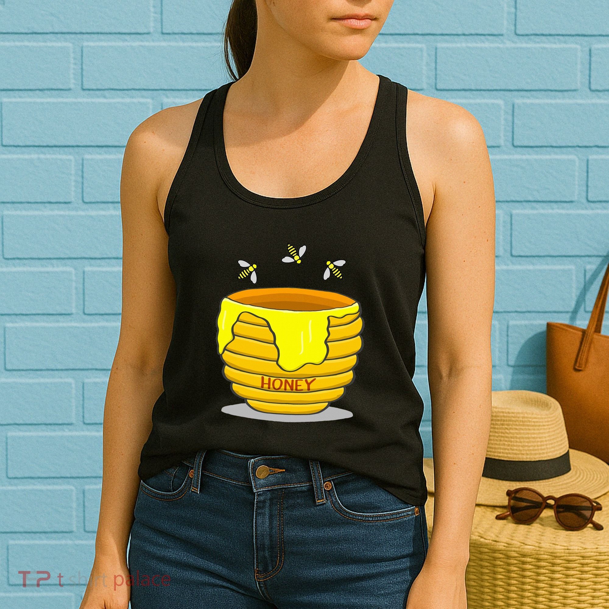 Honey Pot With Honey Bees Women's Tank Top