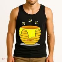 Honey Pot With Honey Bees Tank Top thumb 3