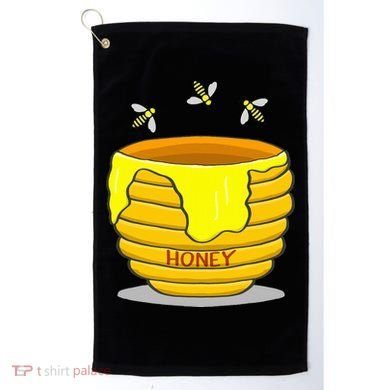 Honey Pot With Honey Bees Golf Towel