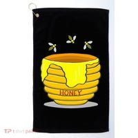 Honey Pot With Honey Bees Golf Towel thumb 0