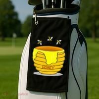 Honey Pot With Honey Bees Golf Towel thumb 2