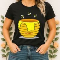 Honey Pot With Honey Bees Women's T-Shirt thumb 2