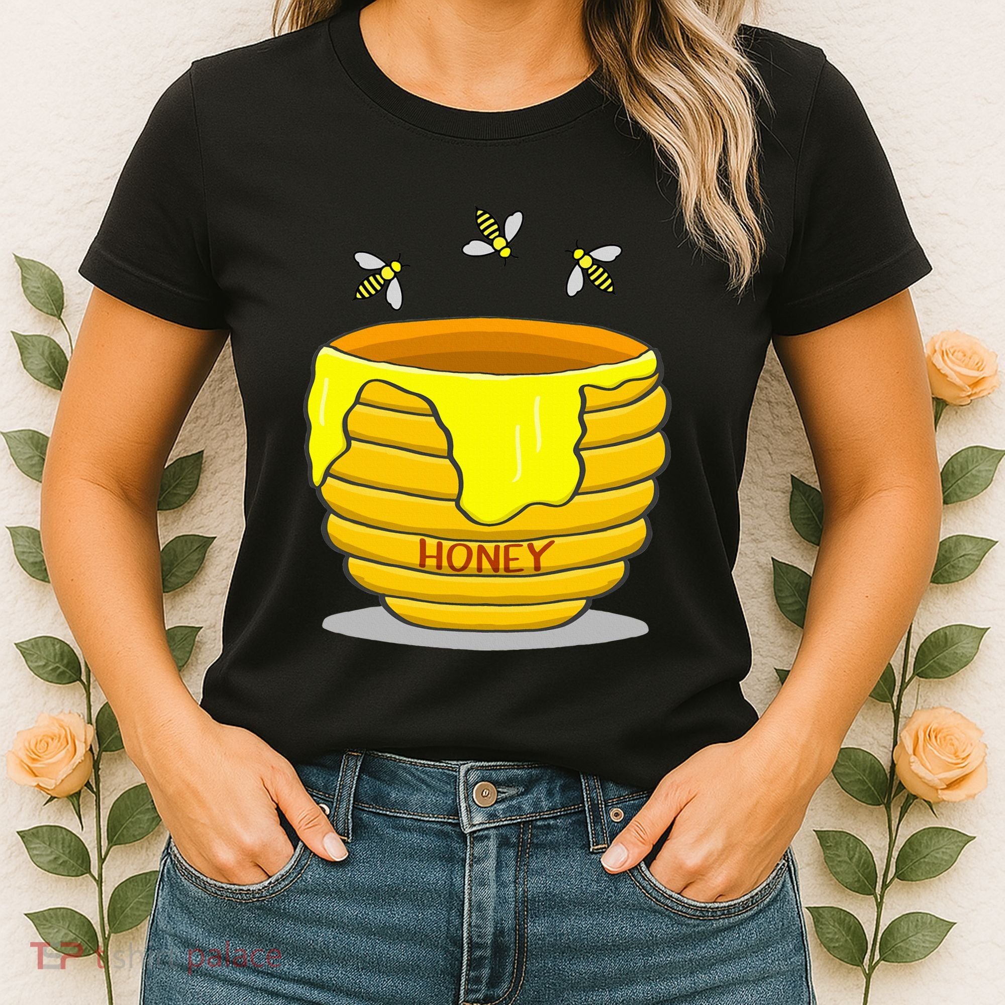 Honey Pot With Honey Bees Women's T-Shirt