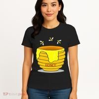 Honey Pot With Honey Bees Women's T-Shirt thumb 4