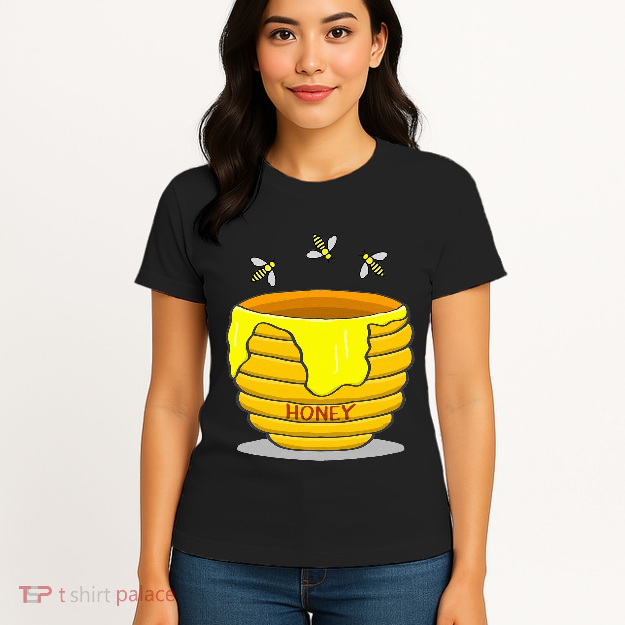 Honey Pot With Honey Bees Women's T-Shirt