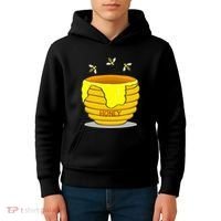 Honey Pot With Honey Bees Kids Hoodie thumb 4