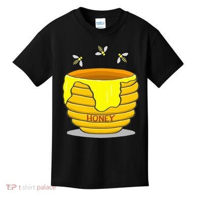 Honey Pot With Honey Bees Kids T-Shirt