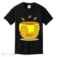 Honey Pot With Honey Bees Kids T-Shirt thumb 0