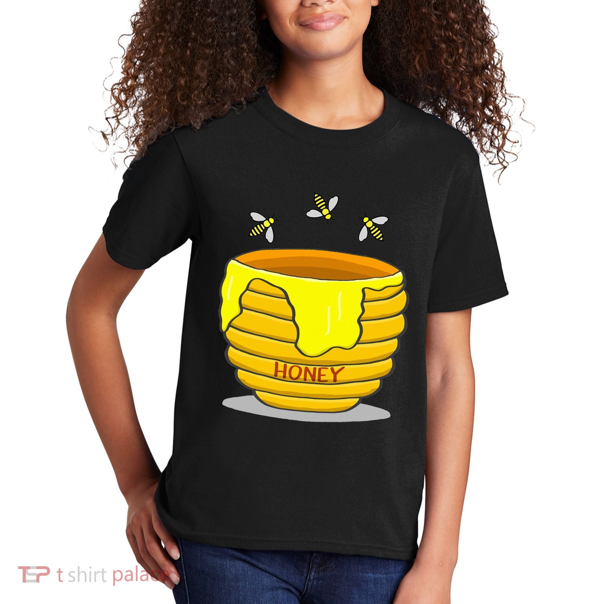 Honey Pot With Honey Bees Kids T-Shirt