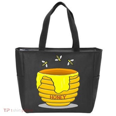Honey Pot With Honey Bees Tote Bag