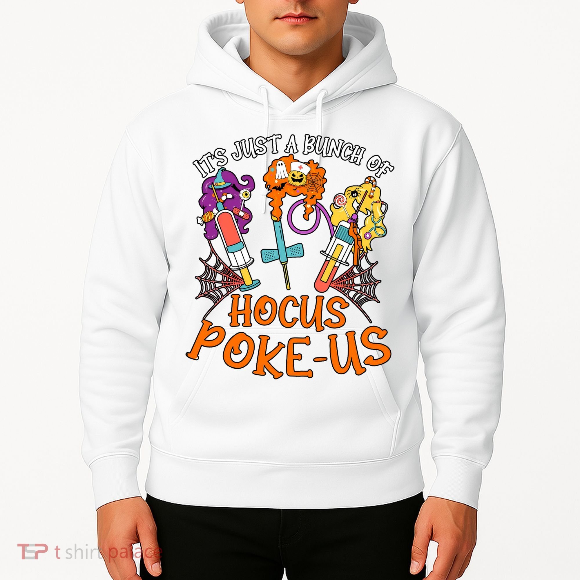 Hocus Pokeus Witch Nurse Halloween Medical Lab Tech Spooky Hoodie