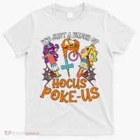 Hocus Pokeus Witch Nurse Halloween Medical Lab Tech Spooky T-Shirt thumb 0