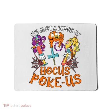 Hocus Pokeus Witch Nurse Halloween Medical Lab Tech Spooky Mousepad