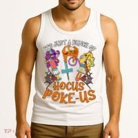 Hocus Pokeus Witch Nurse Halloween Medical Lab Tech Spooky Tank Top thumb 3