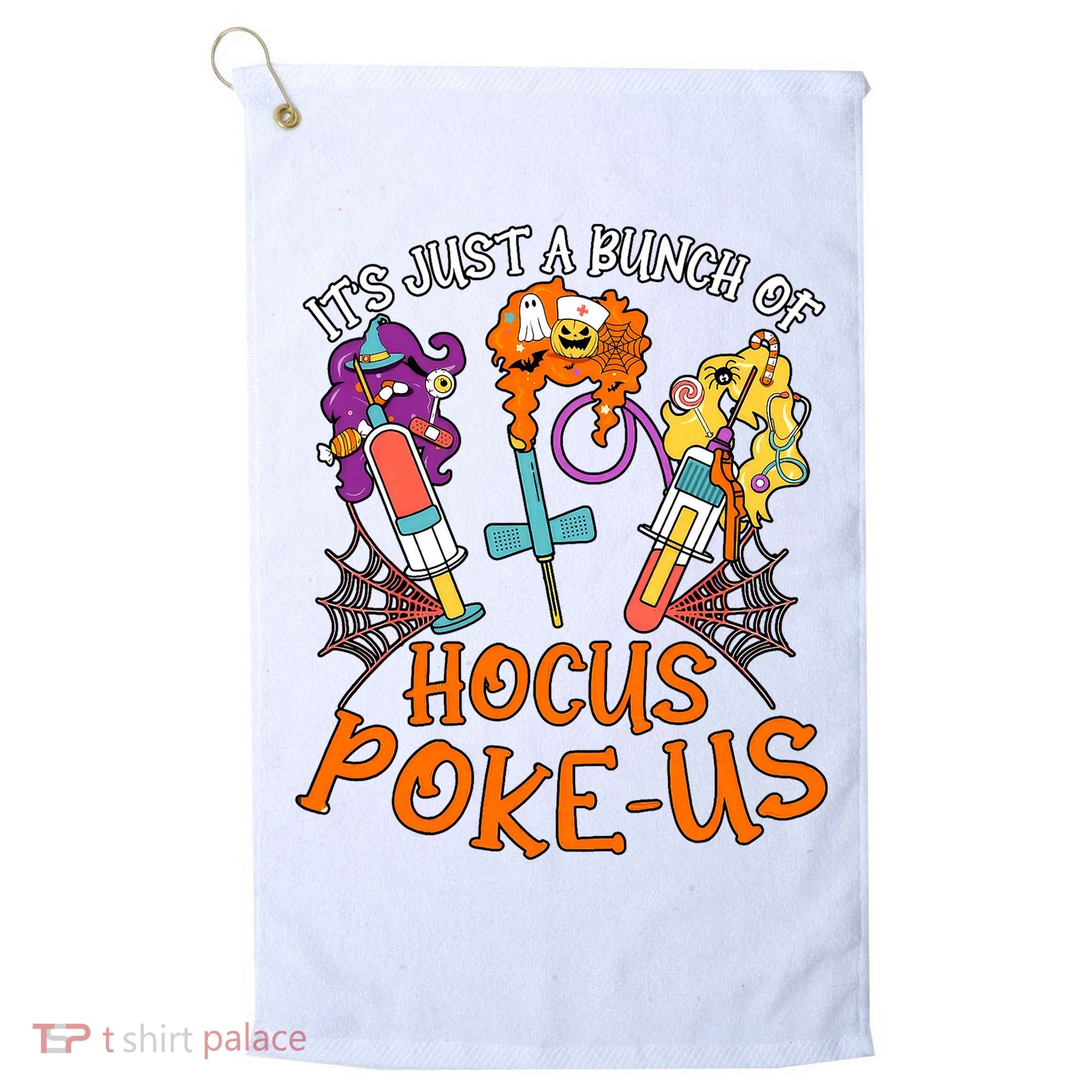 Hocus Pokeus Witch Nurse Halloween Medical Lab Tech Spooky Golf Towel